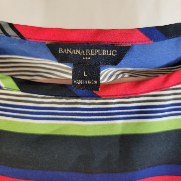 Banana Republic Striped Blouse. Women's Large. - Picture 3 of 7